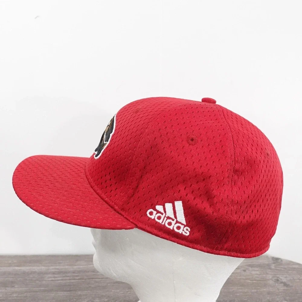 SIUE Cougars Hat‎ Cap Fitted 7 1/8 Red Mesh Baseball Adidas SIU Edwardsville